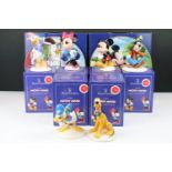 Six boxed Royal Doulton 'The Mickey Mouse Collection' porcelain figures to include Mickey Mouse (