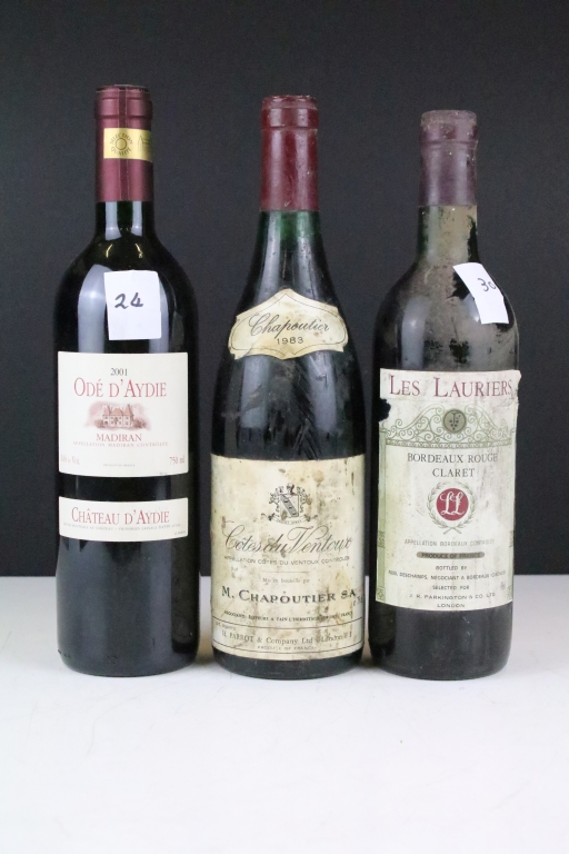 Eleven bottles of wine, to include: 4 x Les Lauriers, Bordeaux Rouge Claret, 75cl , 2 x Chateau D' - Image 4 of 5