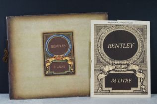 Two vintage Bentley 3.5 litre car brochures.