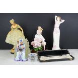 Group of mixed ceramics, glass & collectables to include an early-to-mid 20th century plaster lady