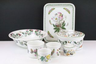 Portmeirion 'The Botanic Garden' ceramics to include a fruit bowl (28cm diameter), rectangular