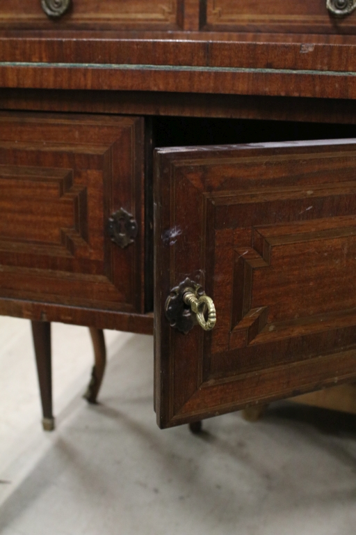 19th century French Ladies Bonheur Du Jour Writing Desk, the upper section with pierced brass - Image 5 of 8