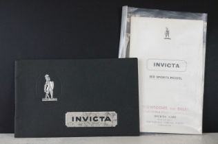 Two Invicta car brochures to include 1931 and 1936 examples.