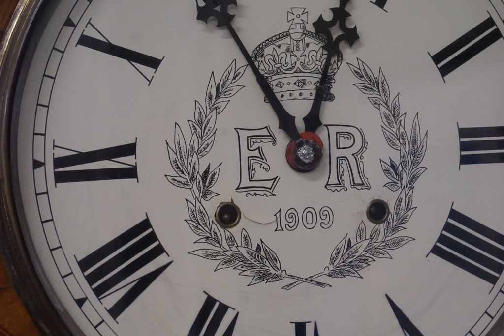 Edward VII Commemorative Drop Dial 8 day Wall Clock, the Walnut and Tunbridgeware style Inlaid - Image 2 of 5