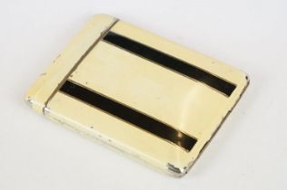 Art Deco Cream and Black Enamel Cigarette Case