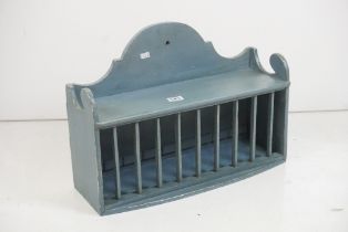 Painted Wall Hanging Plate Rack, 56cm wide x 40cm high