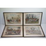 1854, set of four George Hunt Huntsman engravings, The Story of Tom Moody (he was the renowned '