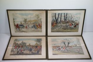 1854, set of four George Hunt Huntsman engravings, The Story of Tom Moody (he was the renowned '