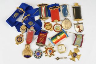 A collection of R.A.O.B. masonic medals / jewels to include hallmarked silver examples.