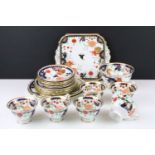 Shelley ' Ashbourne ' pattern tea set for six, pattern no. 8524, to include 6 teacups & saucers, 6
