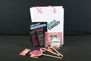 Memorabilia - Madonna 'Hard Candy' promo kit including carrier bag, candy canes, lollipop, sweets,