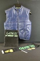 Memorabilia - Genesis 1980 tour items to include padded gilet, scarf and tour programme.
