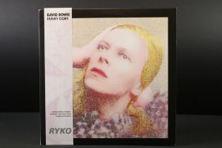 Vinyl - David Bowie Hunky Dory US 1990 Limited Edition Double Clear Vinyl with OBI slick on Ryko