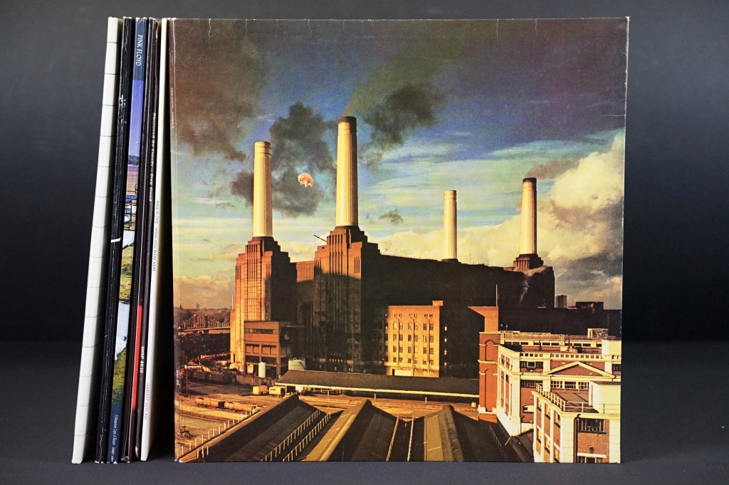 Vinyl - Seven Pink Floyd LPs to include The Wall (sticker to front plus 2 sides 3 & 4), Animals,