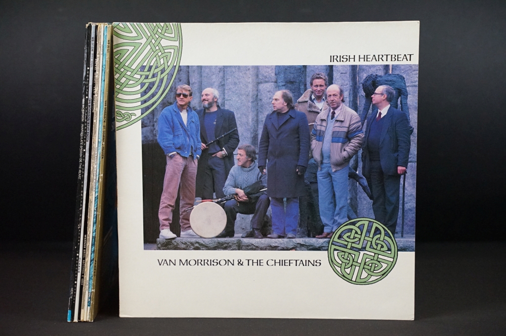 Vinyl - 9 Van Morrison LPs to include Irish Heartbeat, Astral Weeks, Beautiful Vision, A Sense Of