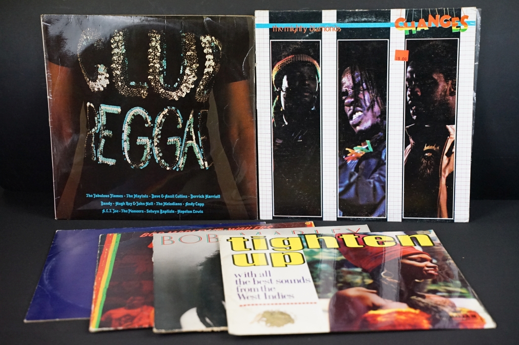 Vinyl - 6 Reggae LPs to include Bob Marley, Dillinger x 2, Club Reggae, Tighten Up, The Mighty