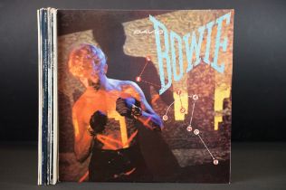 Vinyl - 9 David Bowie LPs to include Let's Dance, Aladdin Sane, Changes One and Two, Low and others.