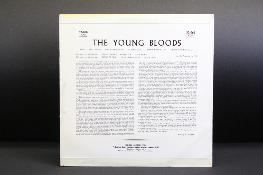 Vinyl - Jazz - Phil Woods / Donald Byrd – The Young Bloods.. original UK 1957 1st mono pressing, - Image 7 of 7