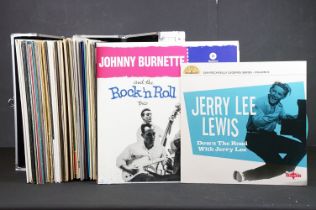Vinyl - 34 Rock N Roll / Rockabilly LPs and 1 10" including modern reissues and original pressings