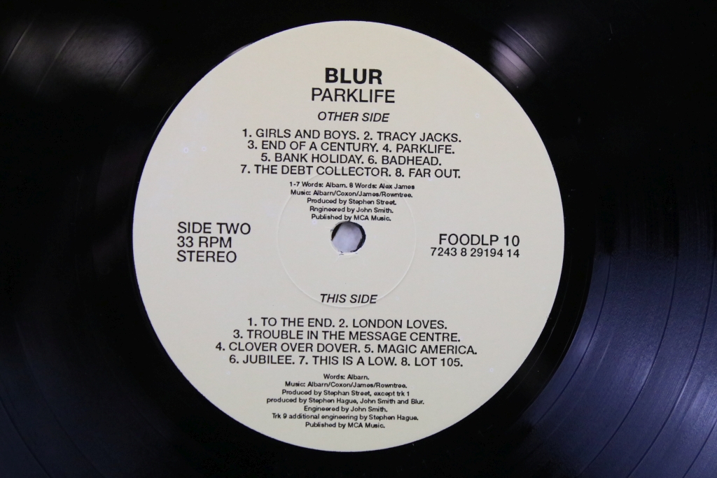 Vinyl - Blur - Parklife original Uk 1994 1st Town House DMM pressing on Food Records FOOD LP 10. - Image 3 of 5