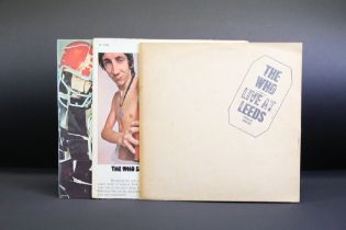 Vinyl - 3 The Who albums to include: Live At Leeds (UK 1st pressing with black text on sleeve, A 1 /