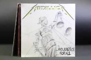 Vinyl - 4 Metallica LPs, 1 12" Ep, 1 12" single and 1 private pressing, plus 1 Megadeth LP to