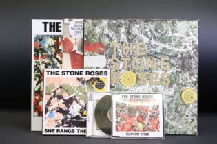 Vinyl / CDs - 1 album, 2 12”, 1 7” and 2 CDs by The Stone Roses to include : Stone Roses (Silvertone