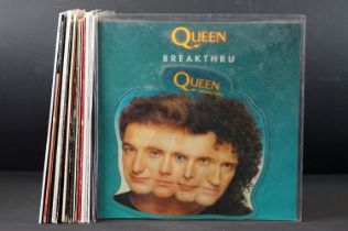 Vinyl - 16 Queen & members 12" singles to include shaped disc, 3 x pic discs, foreign pressings