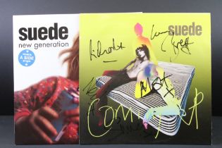 Vinyl & Autograph - 1 album and 1 12” by Suede to include: Coming Up (Original UK 1996 pressing with