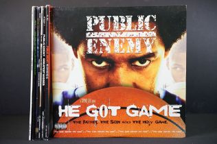 Vinyl - 7 albums and one 12” single by Public Enemy to include: He Got Game (UK 1998 double album,