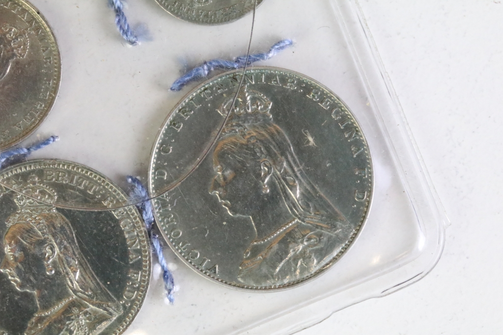 A British Queen Victoria 1890 silver four coin Maundy Set. - Image 4 of 6