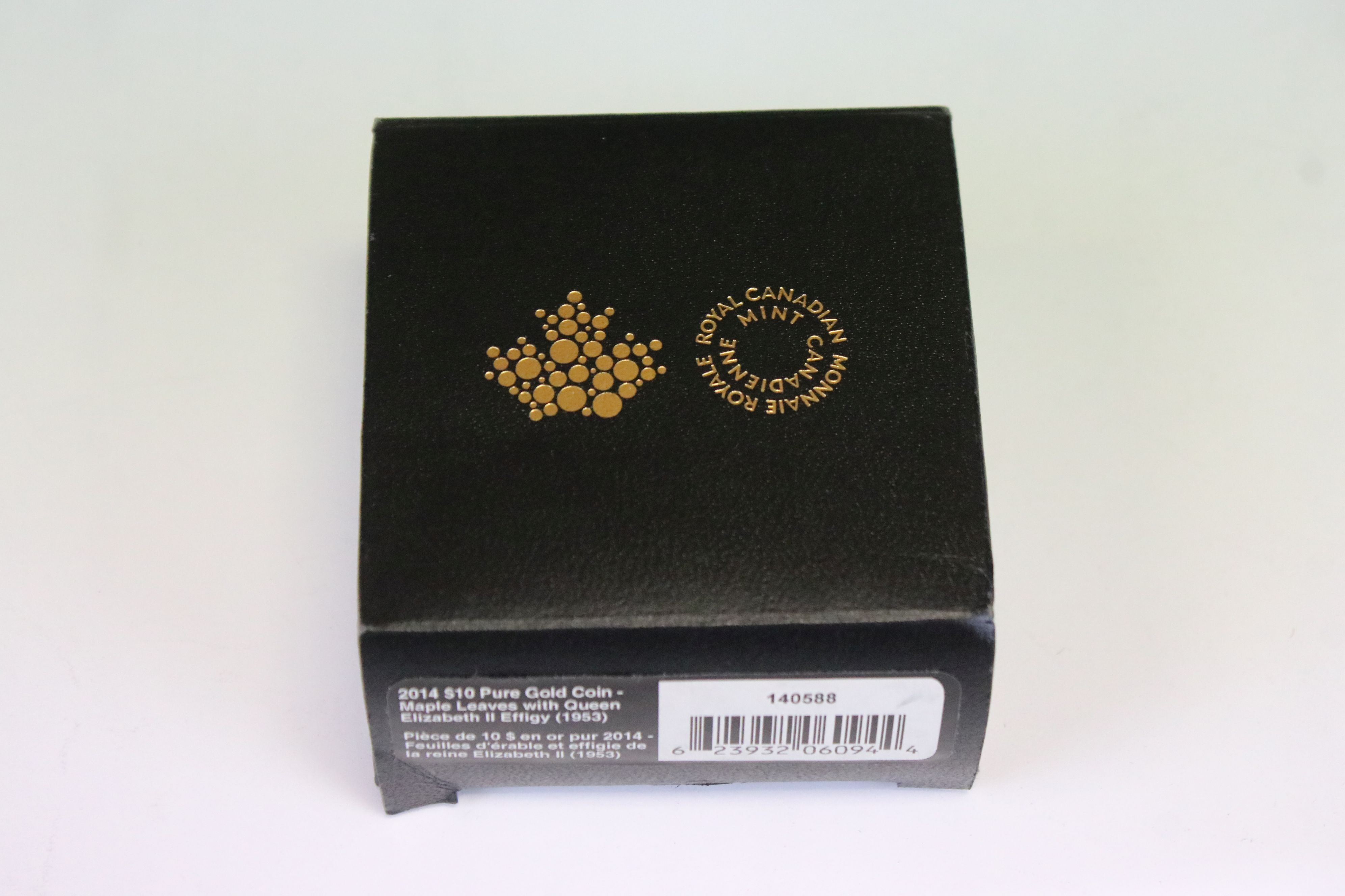 A Canada 24ct gold proof 2014 Gillick Effigy maple leaf coin, encapsulated within fitted display - Image 5 of 5