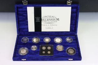 A Royal Mint United Kingdom Queen Elizabeth II 2000 Millennium silver proof coin collection