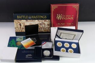 A collection of uncirculated coin sets to include 2003 $5 Rugby World Cup, 2016 Battle of the