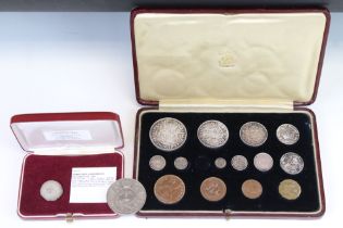 A British Royal Mint King George VI 1937 Specimen Coin Set (Missing One Coin) Together With A