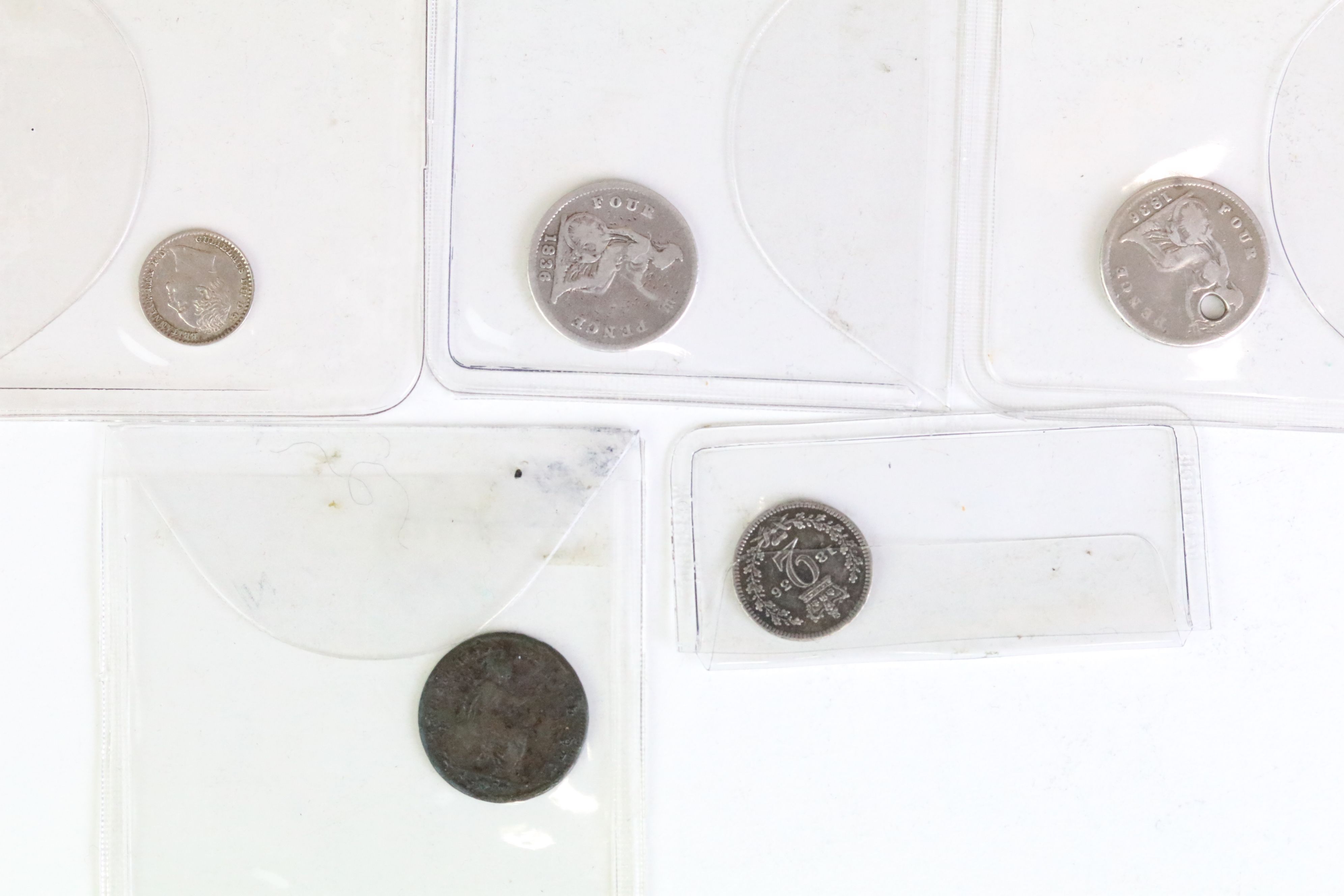 A collection of British King William IIII early milled silver and copper coins to include half - Image 14 of 14