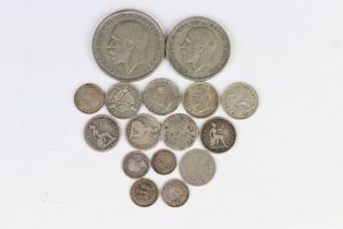 A Small Collection Of British Pre Decimal Silver Coins Including Maundy Money To Include Queen