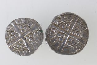 A British King Edward II hammered silver long cross penny together with a King Edward II hammered