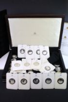 A Birmingham Mint The Ancient Counties of England silver medallion set comprising 40 sterling