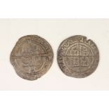 Two British King Henry VIII hammered silver coins.