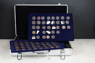 A collection of British pre decimal pennies and half pennies to include Queen Victorian and King