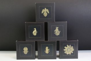 A collection of six United Kingdom Royal Mint 'The Queens Beasts' One Ounce silver proof coins to