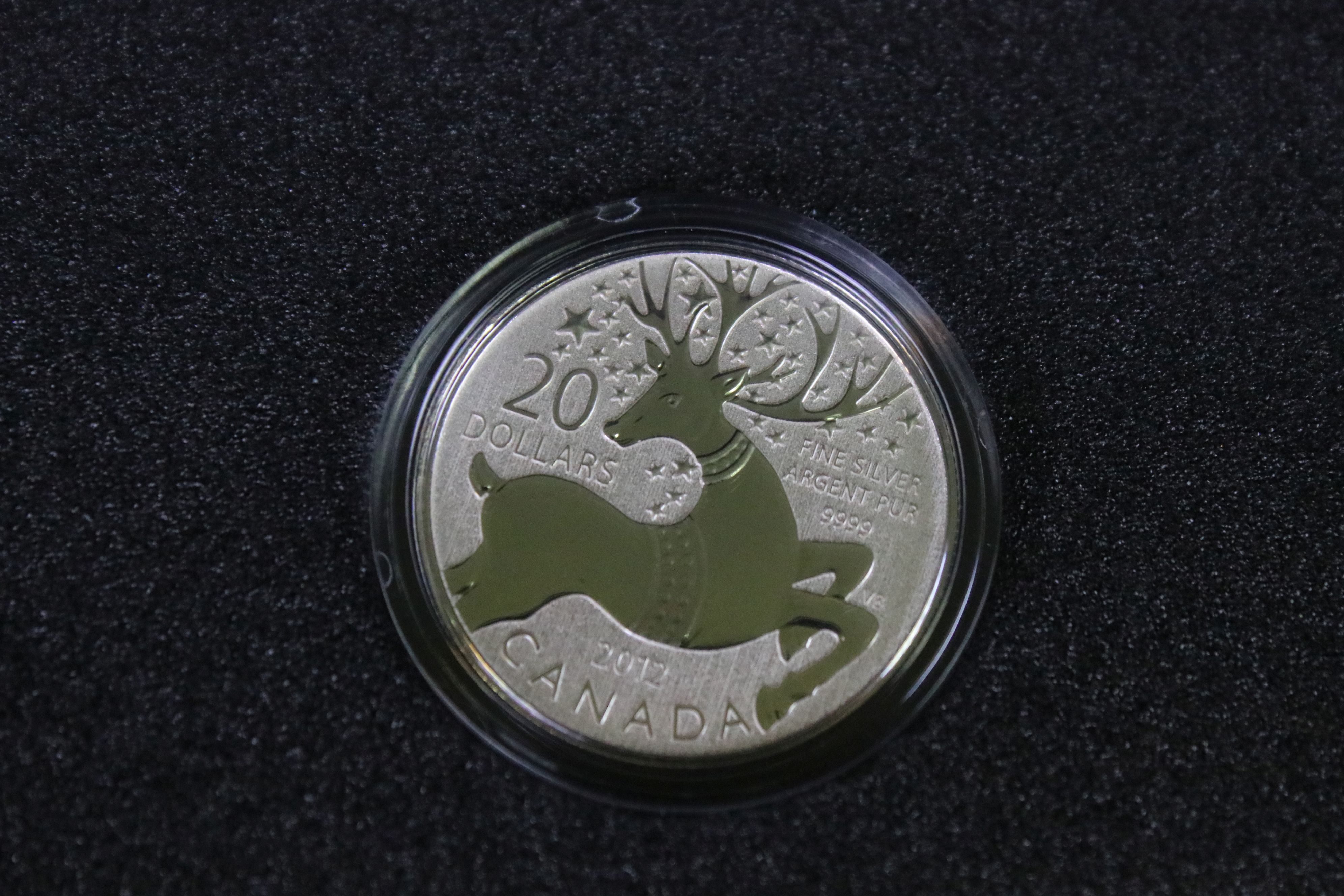 A Canada $20 silver Christmas two coin set together with a Kiribati silver $5 Rudolf the red nosed - Image 7 of 9