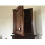 Small mahogany corner cupboard