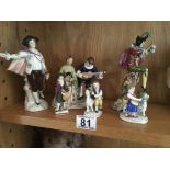 6 assorted figurines