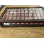 Britannia Pennies of the 20th century Danbury mint a case collection of coins