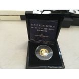 Queen Elizabeth 11 90th Birthday GOLD Unite with c.o.a 2016 proof condition with original box