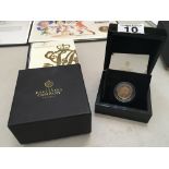 Proof coin GOLD 2019 Sovereign limited edition, East India Company with box, and COA