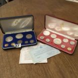 2 X Silver coin sets Commonwealth of the Bahamas a proof set of coins SILVER and copper nickle