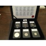 Iconic coins of the United Kingdom collection, presentation set with cox and technical speck